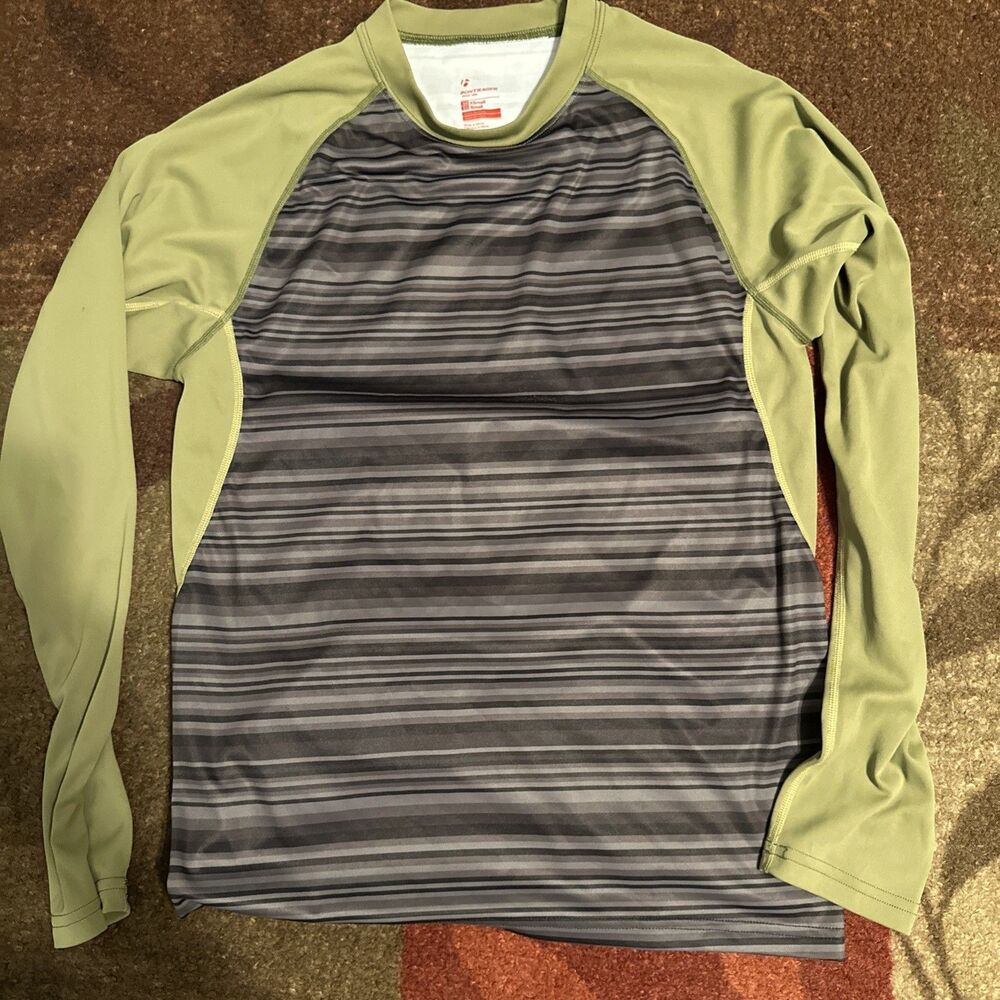 Bontrager Long Sleeve Xs Cycling Jersey Green and Grey 1/4 Zip